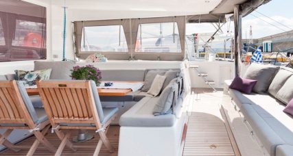 luxury catamaran kitesurfing cruise Greece