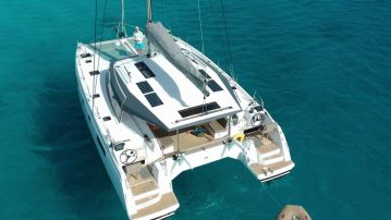 luxury catamaran kitesurfing cruise Greece