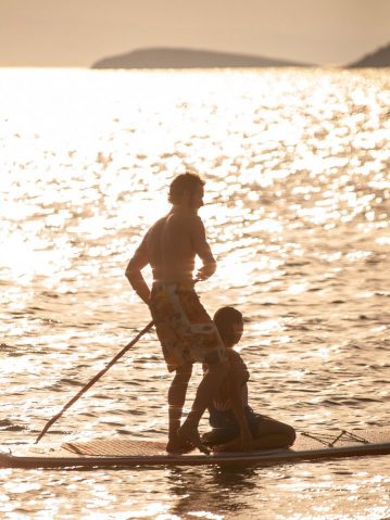 Sunset Stand Up Paddle boarding in Greece